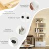 Bücherregal Standregal mit Türen 183 x 70 x 23 cm Raumteiler Regal mit 5 Ebene Weiß Bild 1