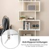 Bücherregal Standregal mit Türen 183 x 70 x 23 cm Raumteiler Regal mit 5 Ebene Weiß Bild 3
