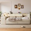 Bett 90x200 cm mit 2 Schubladen, Schreibtisch, USB- und Typ-C-Anschluss, Liegefläche 90x200 cm, ohne Matratze Bild 4