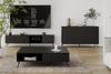 AX LIVING Schwarze Sideboard Delvine 154 cm – strukturiertes Design Bild 3
