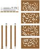 vidaXL Gartentor 100x200 cm Verwitterungsstahl Flammendesign 4100998 Bild 5