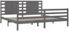 vidaXL Massivholzbett Grau Kiefer 200x200 cm [3104305] Bild 4