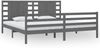 vidaXL Massivholzbett Grau Kiefer 200x200 cm [3104305] Bild 2