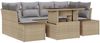 vidaXL Garten-Sofa-Set mit Kissen 7 pcs Beige und Hellgrau 3357853 Bild 2