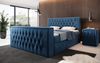Boxspringbett Velano mit TV Lift und Stauraum 140x200 Blau H3 (70-100kg) Bild 3