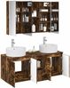 vidaXL Badezimmerschrank-Set 4 pcs Geräucherte Eiche Holzwerkstoff 3406467 Bild 3