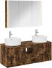 vidaXL Badezimmerschrank-Set 4 pcs Geräucherte Eiche Holzwerkstoff 3406467 Bild 2