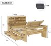 Novelux Kinderbett 140x200 mit Stauraum und Klapptisch – Holzbett Natur mit Kopfteilregal, Schublade, Lattenrost, flexible Montage, ohne Matratze Bild 2