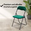Brixy Klappstühle - 4er Set - Klappstühle - Samt - Esstisch Stühle - Klappstühle - 43 x 47 x 80 cm - Stühle - Grün Bild 2