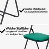 Brixy Klappstühle - 4er Set - Klappstühle - Samt - Esstisch Stühle - Klappstühle - 43 x 47 x 80 cm - Stühle - Grün Bild 5