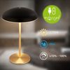 BRILONER - LED Tischlampe kabellos IP44 mit Lichtkante, Touchdimmer, Akku tauschbar, Nachttischlampe, Leselampe, LED Lampe, Dekolampe, Tischleuchte, Akkulampe, Outdoor Lampe, 19,5x30,5 cm, Schwarz Bild 3