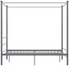 vidaXL Himmelbett Grau Metall 140x200 cm 325062 Bild 3