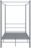 vidaXL Himmelbett Grau Metall 140x200 cm 325062 Bild 4