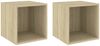 vidaXL Wandschränke 2 Stk. Sonoma-Eiche 37x37x37 cm Holzwerkstoff 805454 Bild 2