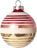 Weihnachtskugel Ø 8cm Ringe rot / gold Schatzhauser Thüringer Glas und Weihnachtsschmuck Bild 1