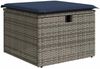 vidaXL 5-tlg. Garten-Sofagarnitur mit Kissen Grau Poly Rattan 3325667 Bild 5