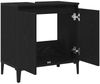 vidaXL Waschbeckenschrank mit Tür Schwarz Eichen-Optik 58 x 33 x 60 cm 862810 Bild 5