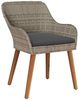 vidaXL Gartenstuhl 2 pcs Schwarz 62,5 x 55 x 82 cm Poly-Rattan 42006213 Bild 4