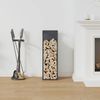 vidaXL Brennholzregal Anthrazit 25x25x80 cm Kaltgewalzter Stahl 864265 Bild 3