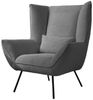 KAWOLA Sessel IVA Relaxsessel Cord grau 112 x 94 x 90 cm Bild 3