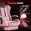 HOMALL Gaming-Stuhl Massage Gaming Stuhl mit Fußstütze 90-135° Rückenlehne einstellbar (Bürostuhl Ergonomisch,Verstellbarem Lenden- & Kopfkissen,mit Fußstütze) Bild 3