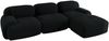 Modulares Ecksofa 75cm×298cm×178cm ohne Montage – rahmenlos, aus Cordstoff in Schwarz mit ergonomischem Design Bild 4