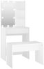 vidaXL Schminktisch-Set mit LED Weiß Holzwerkstoff 3114131 Bild 2