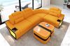 Ecksofa Elena Stoff – Modern & Komfortabel - Mikrofaserstoff - Apricot-Schwarz - Rechts Bild 3