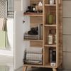Badschrank Karen Sonoma/Weiß 50 x 175 cm mit 2 Türen Vicco Bild 4
