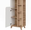 Badschrank Karen Sonoma/Weiß 50 x 175 cm mit 2 Türen Vicco Bild 5