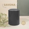 Kosmetikeimer SAVONA inkl. Wandhalterung 5,5 Liter Kunststoff, rund grau Bild 4
