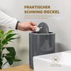 Kosmetikeimer SAVONA inkl. Wandhalterung 5,5 Liter Kunststoff, rund grau Bild 5