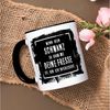 GRAVURZEILE Tasse mit Spruch - Wenn dein Schwanz so groß ist wie deine Fresse, Keramik, Farbe: Schwarz & Weiß Bild 3