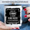 GRAVURZEILE Tasse mit Spruch - Wenn dein Schwanz so groß ist wie deine Fresse, Keramik, Farbe: Schwarz & Weiß Bild 4