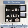 COSTWAY Spiegelschrank Badezimmer mit Spiegeltür & 3 offenen Regalen Hängeschrank Bild 3