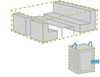 Schutzhülle Abdeckung M 240x180cm für Garten Lounge Set + Hülle für 6-8 Kissen Bild 2