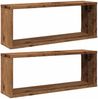 vidaXL Würfel-Wandregale, 2 Stk., Holzwerkstoff Altholz-Optik, 60 x 15 x 23 cm Bild 2