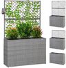 Casaria Blumenkasten, Blumenkasten Rankgitter 3 Innentöpfe Polyrattangeflecht Rankhilfe Bild 2