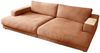 KAWOLA Big Sofa MADELINE mit Holztablett natur für Armlehne Stoff cognac 85 x 170 x 290 cm Bild 3