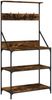 vidaXL Bäckerregal mit Haken 4 Böden Räuchereiche Holzwerkstoff 838960 Bild 2