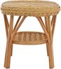 Krines Home Beistelltisch Rattan-Tisch/Ovaler Beistelltisch/Couchtisch Rattantisch Ablage Oval, Oval Bild 3