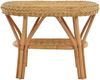 Krines Home Beistelltisch Rattan-Tisch/Ovaler Beistelltisch/Couchtisch Rattantisch Ablage Oval, Oval Bild 2