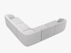Micadoni 5-Sitzer Symmetrisches Ecksofa Miley Boucle Baloo Hellgrau Bild 2