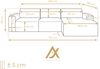AX LIVING Couch Sofa L Form Didim mini Weiß 310 cm breit, stilvoll R Bild 4