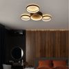 ZMH LED Deckenleuchte Wohnzimmer Deckenlampe - Schwarz Warmweiß Küchenlampen 29W, LED fest integriert, 3000k, mit 4 Ringe Design Wohnzimmerlampe Deko Schlafzimmerlampe Bild 2