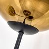hofstein Stehlampe Stehlampe aus Metall/Glas in Schwarz/Gold/Klar, moderne Leuchte im Retro/Vintage-Design (15 cm), Fußschalter, E14 Bild 2