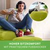 Green Bean® Sitzsack + Hocker, 2er Set, robust, waschbar, schmutzabweisend, Grün, 90 x 80 x 70 cm Bild 4