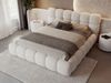 GRAINGOLD Modo Polsterbett 200x200, Doppelbett mit Kopfteil, groß Stauraum, Bouclé-Stoff, Beige Bild 3