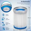 tillvex Ersatzfilter für Poolsauger bis zu 15 m³ (15000 Liter) | Filterkartusche für Pool Bodensauger elektrisch Bild 5