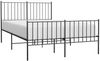 vidaXL Bettgestell mit Kopf- und Fußteil Metall Schwarz 120x190 cm 350879 Bild 4